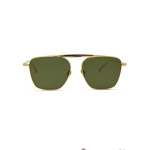 Amavii Benjamin sun glasses in 18k gold aviator style